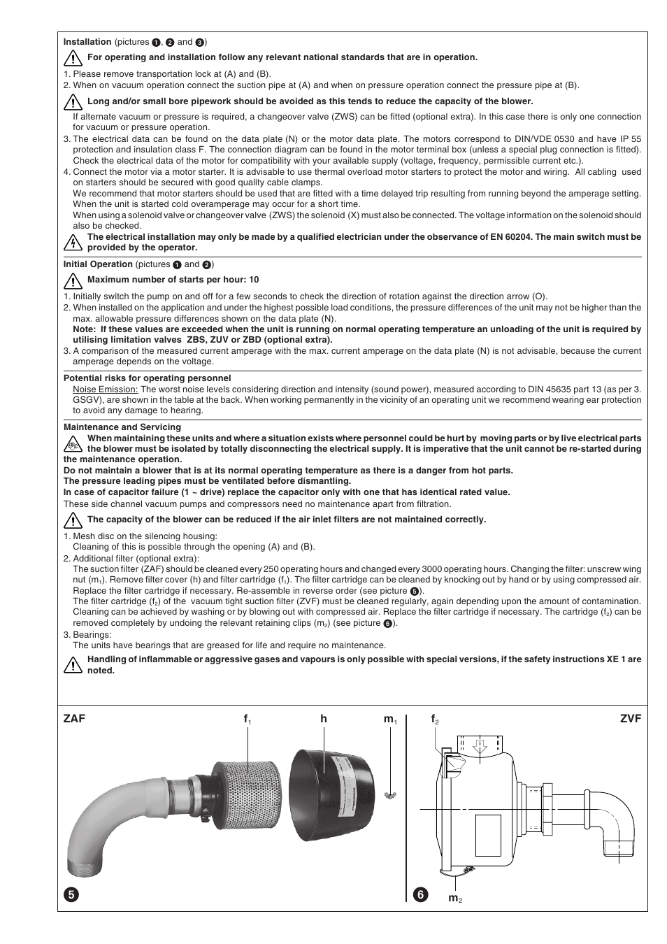 Zaf zvf | Elmo Rietschle G-SAP User Manual | Page 7 / 48