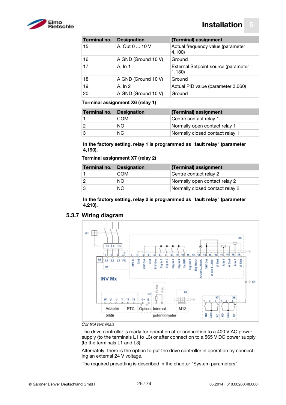 Installation | Elmo Rietschle 2FC4...-1CB User Manual | Page 25 / 74