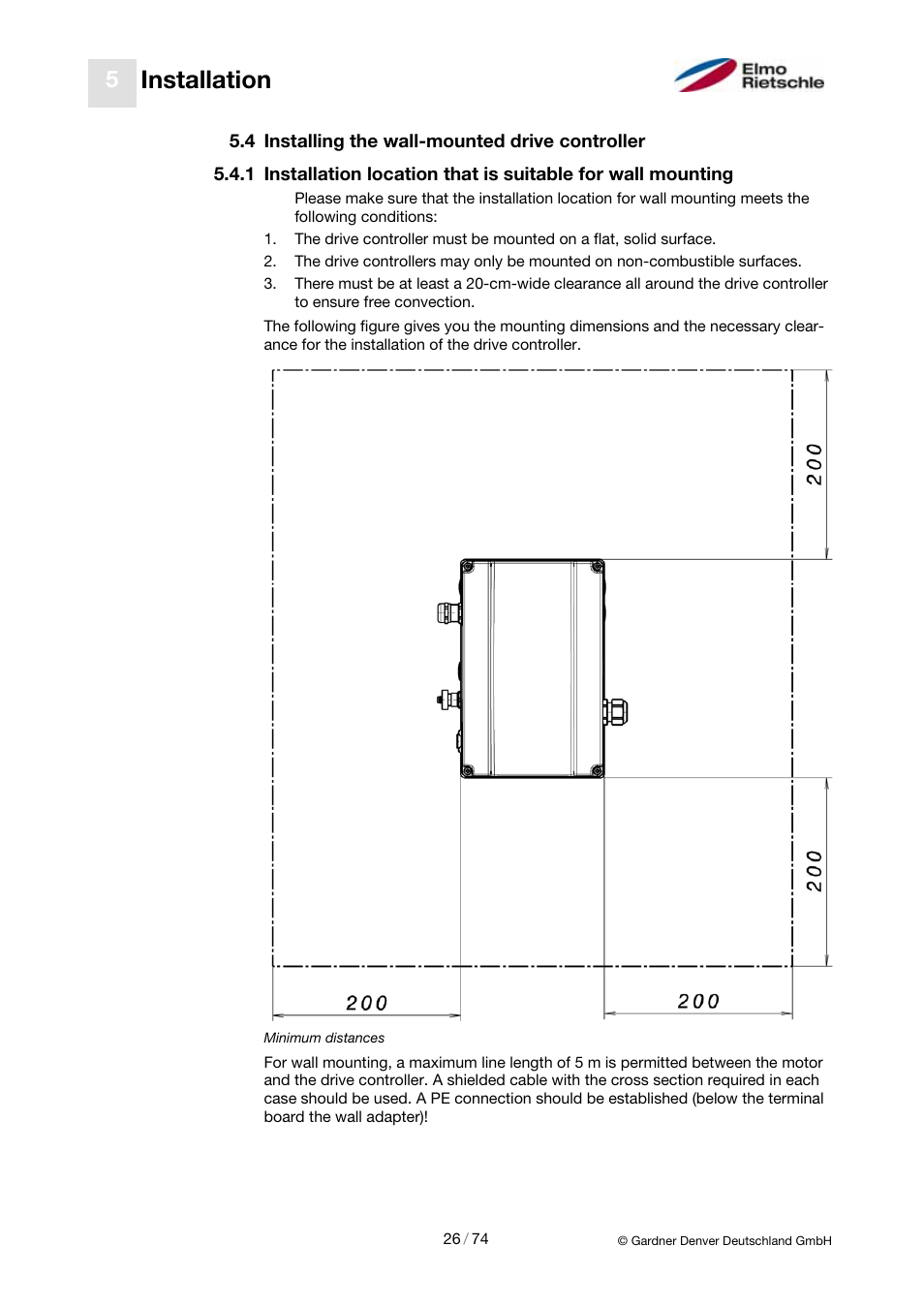 Installation | Elmo Rietschle 2FC4...-1CB User Manual | Page 26 / 74