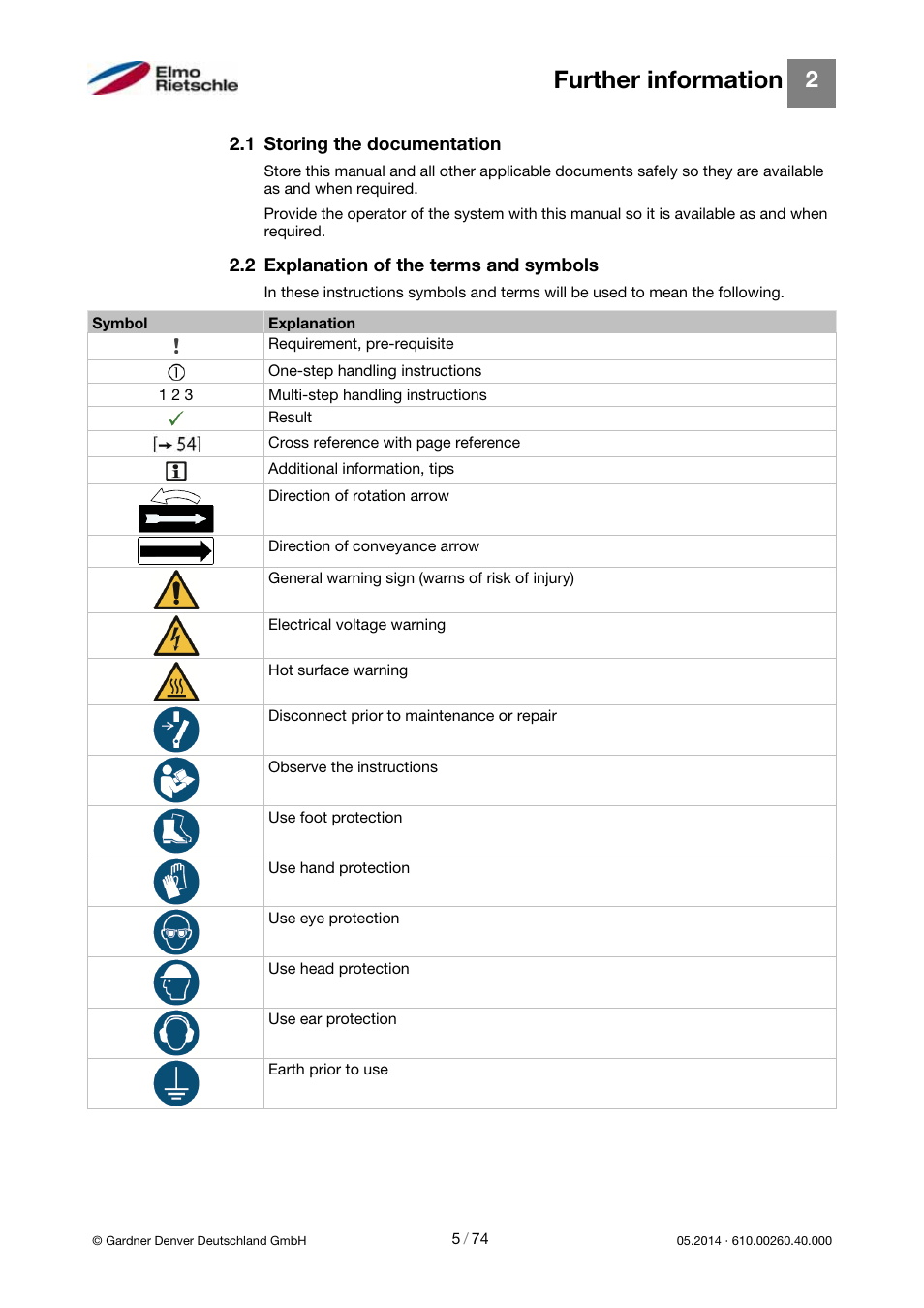 Further information | Elmo Rietschle 2FC4...-1CB User Manual | Page 5 / 74