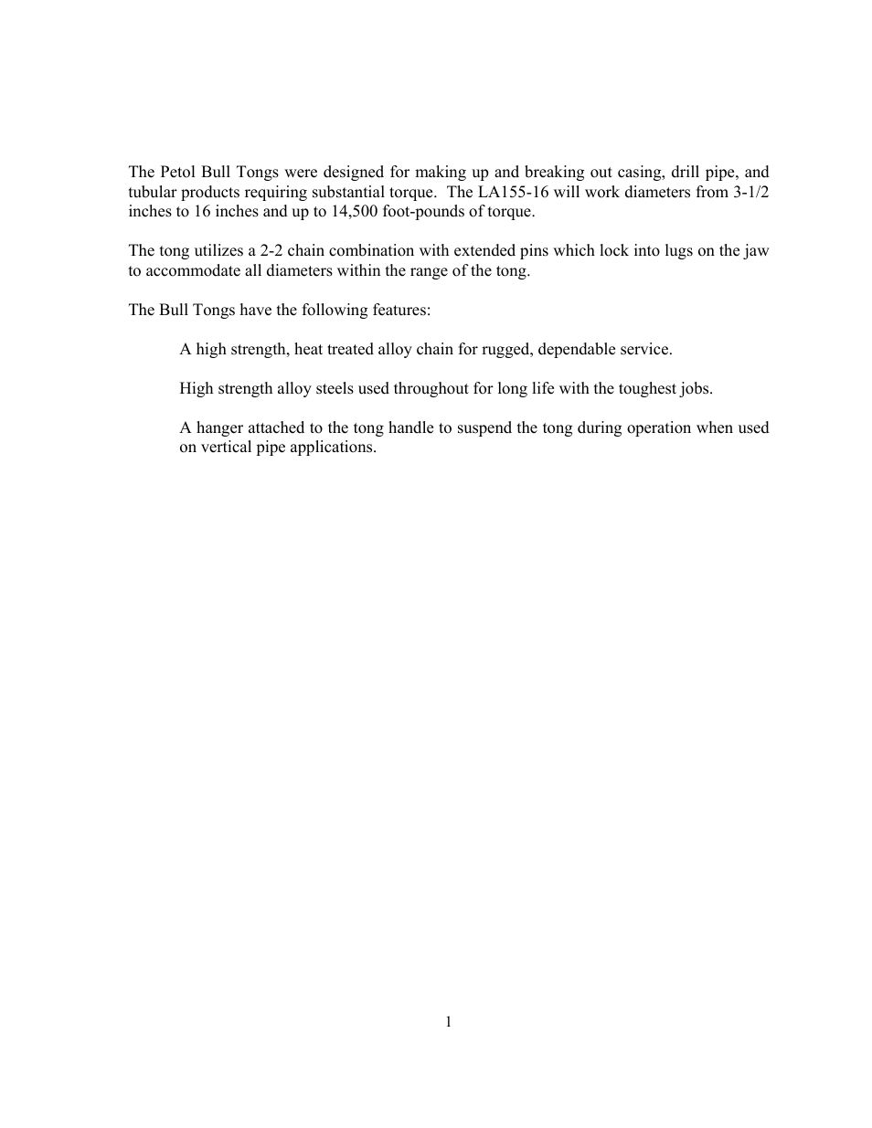 La155-16 petol bull tong description | GEARENCH LA155-16 PETOL Bull Tong User Manual | Page 3 / 19