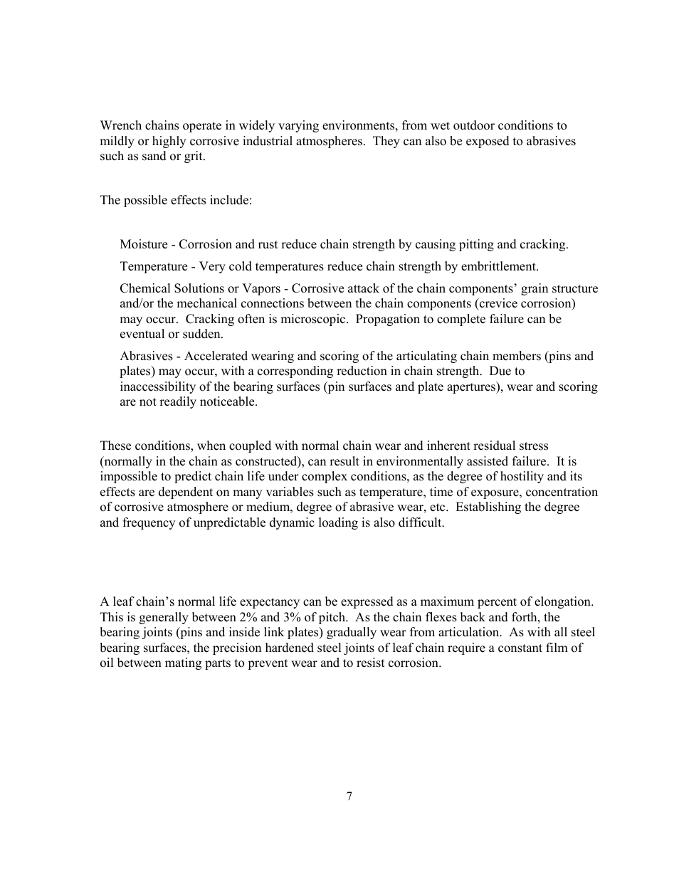 Environmental conditions, Normal life expectancy | GEARENCH LA116-28 PETOL Bull Tong User Manual | Page 9 / 21
