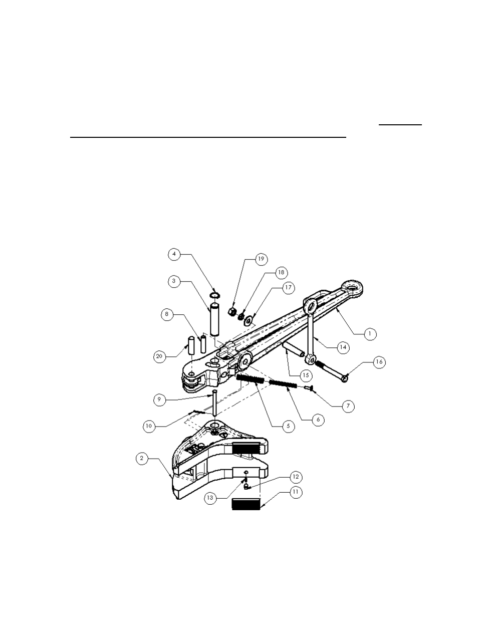 Parts list, Tong assembly parts list | GEARENCH LA116H PETOL Bull Tong User Manual | Page 19 / 24