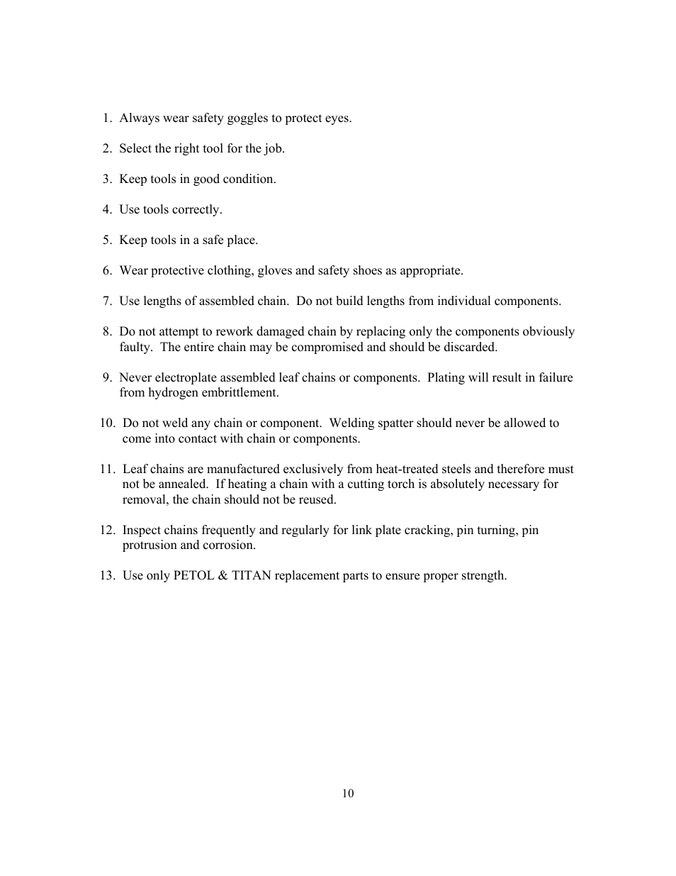 GEARENCH LA120 PETOL Bull Tong User Manual | Page 12 / 21