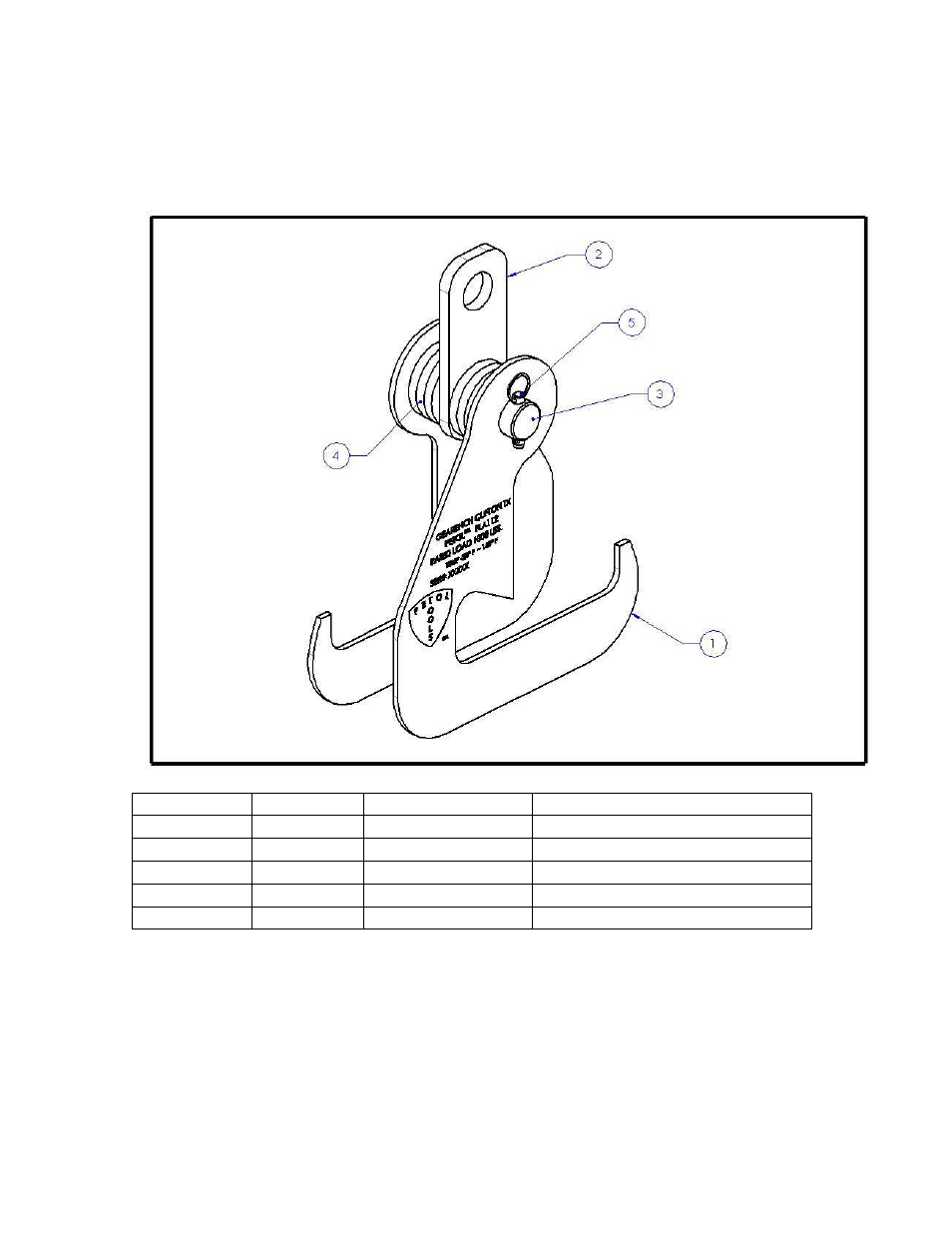 Assembly drawing | GEARENCH FLA112 PETOL Flange Lifter User Manual | Page 9 / 13