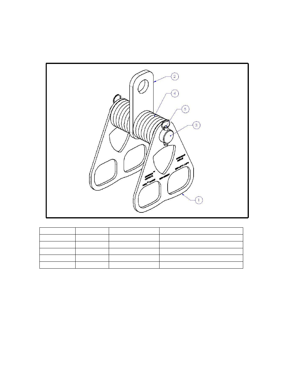 Assembly drawing | GEARENCH FLA1000 PETOL Flange Lifter User Manual | Page 9 / 13