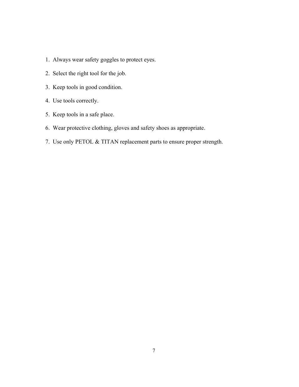 Safety precautions | GEARENCH SCT1020 PETOL SURGRIP Casing Tong User Manual | Page 9 / 18