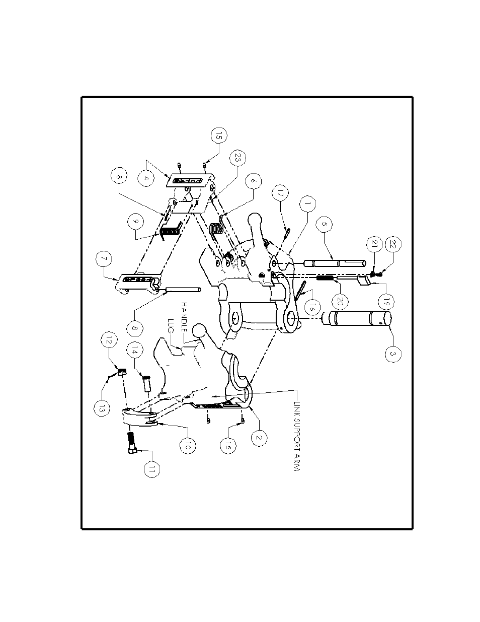 Assembly drawing | GEARENCH TEA100-TL TITAN TRIPLE-LOCK Tubing Elevator User Manual | Page 11 / 16