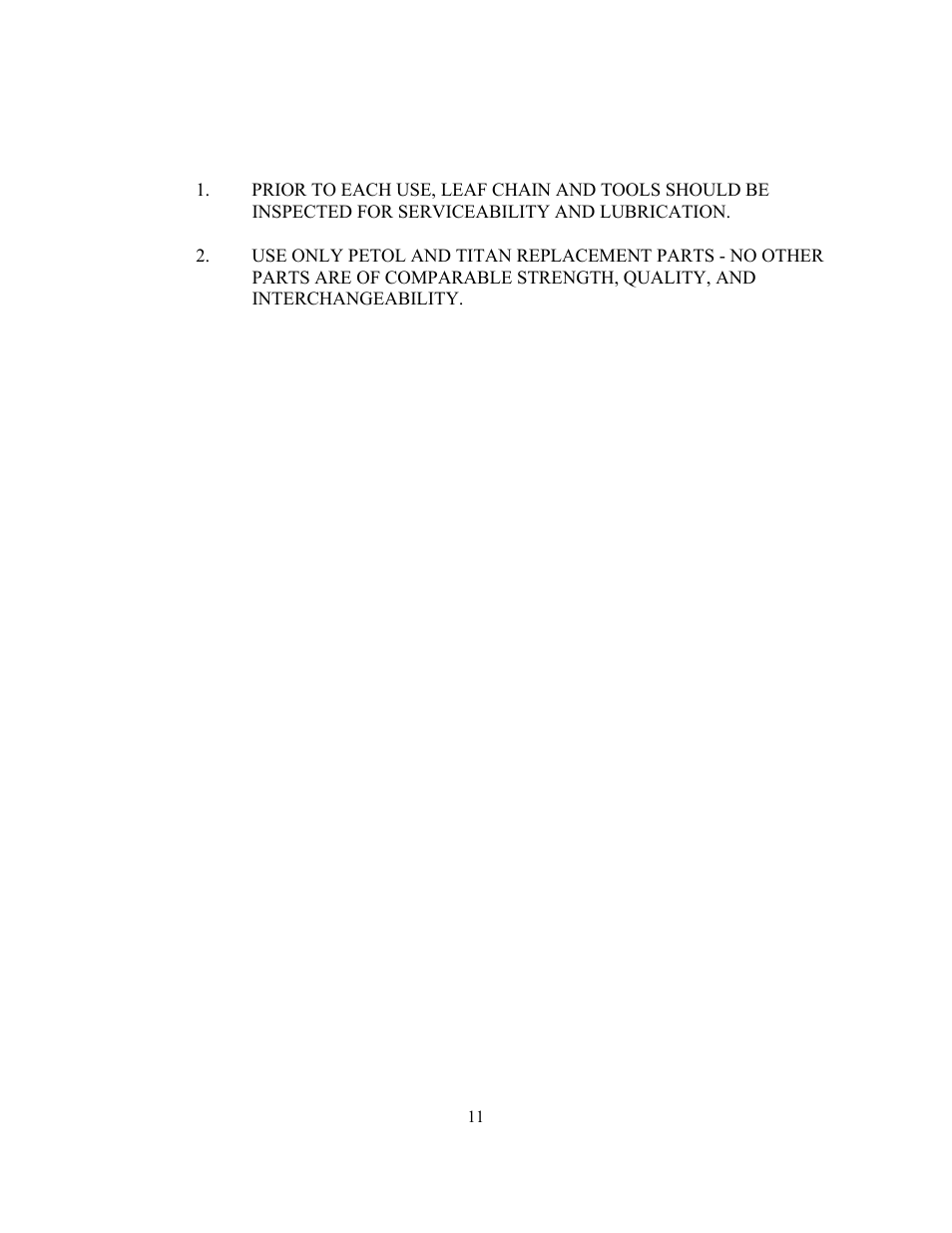 GEARENCH U115H PETOL HYDRA-TORK User Manual | Page 11 / 39