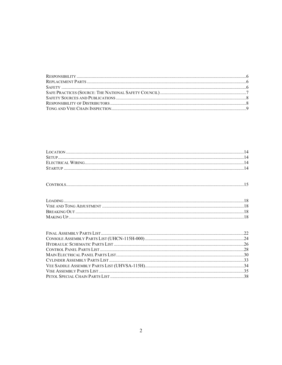 GEARENCH U115H PETOL HYDRA-TORK User Manual | Page 2 / 39