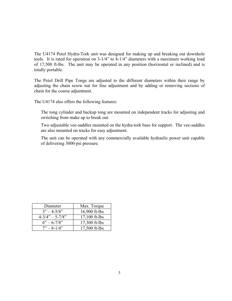 GEARENCH U4174 PETOL HYDRA-TORK User Manual | Page 3 / 24