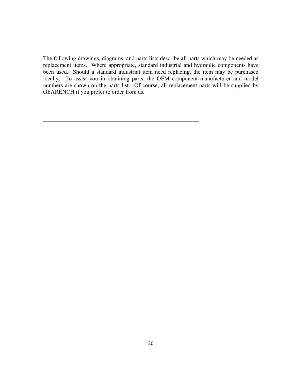 GEARENCH U6184T PETOL HYDRA-TORK User Manual | Page 20 / 25