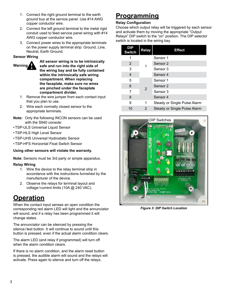 Operation, Programming | Franklin Fueling Systems S940 User Manual | Page 6 / 8