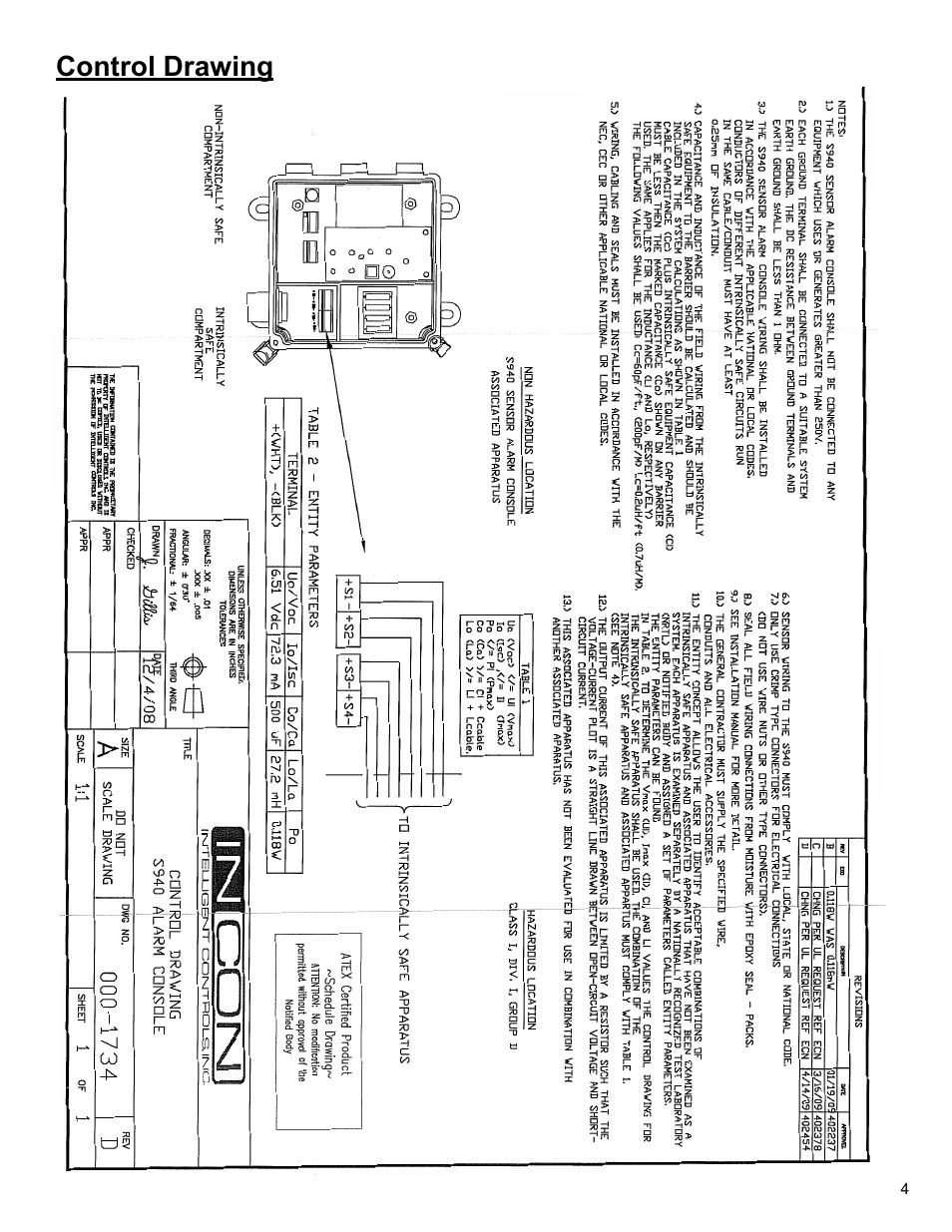 Control drawing | Franklin Fueling Systems S940 User Manual | Page 7 / 8