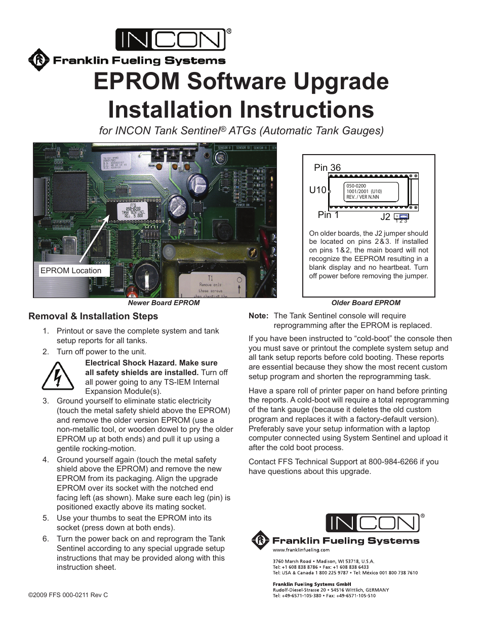 Franklin Fueling Systems EPROM Software Upgrade User Manual | 1 page