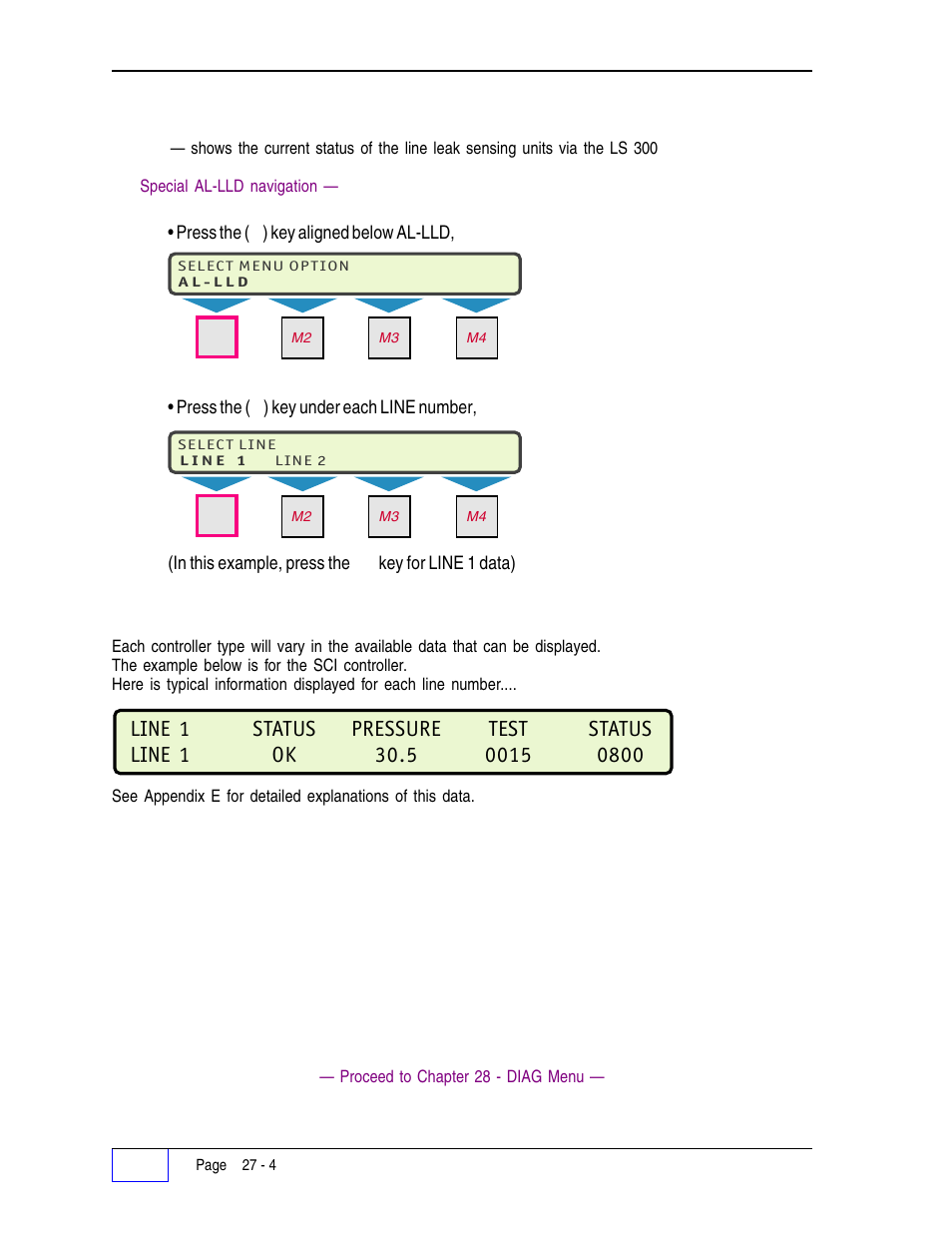 Display navigation/descriptions (c | Franklin Fueling Systems Tank Sentinel (TS-1001, 2001, 504, 508 & 750) Setup Programming Guide User Manual | Page 158 / 184