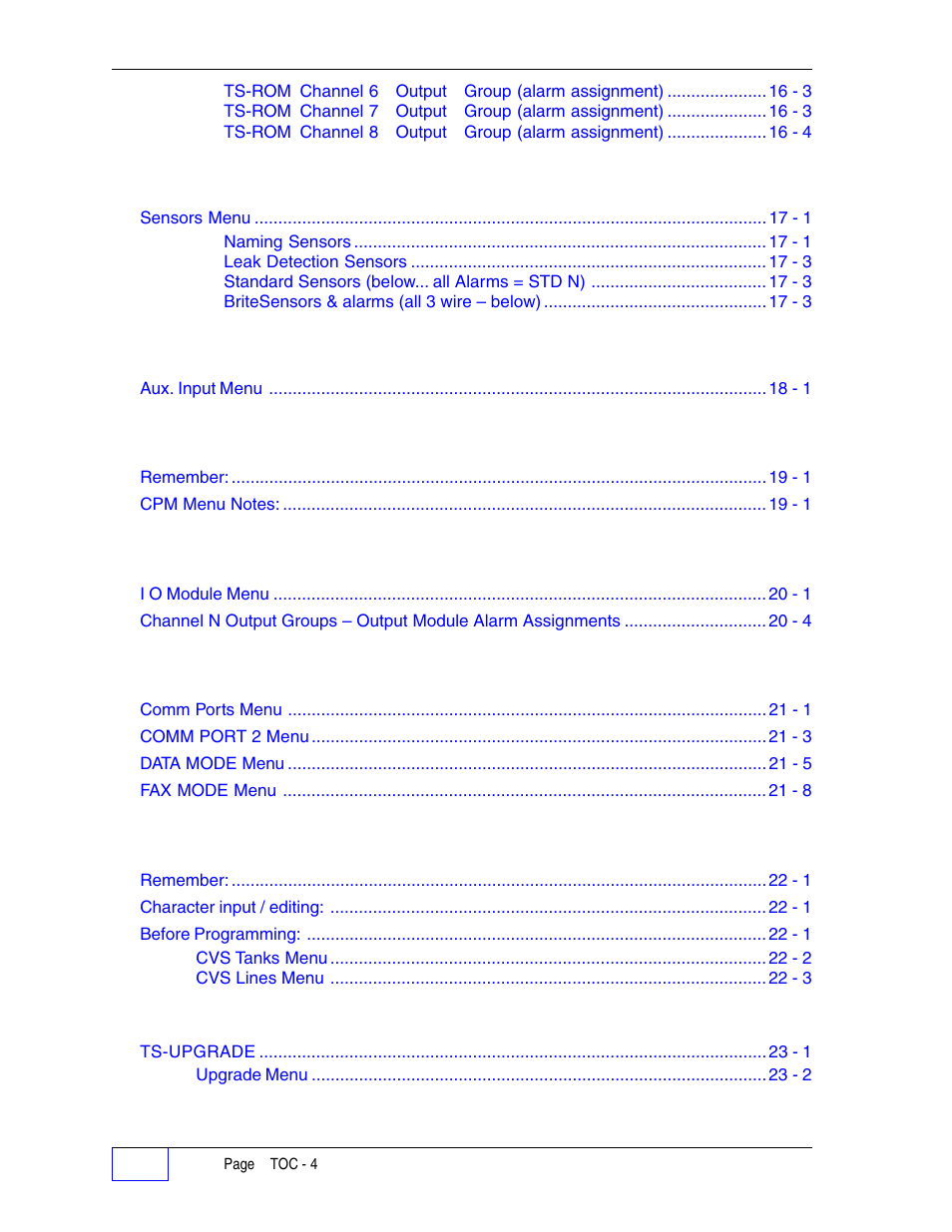 Franklin Fueling Systems Tank Sentinel (TS-1001, 2001, 504, 508 & 750) Setup Programming Guide User Manual | Page 6 / 184