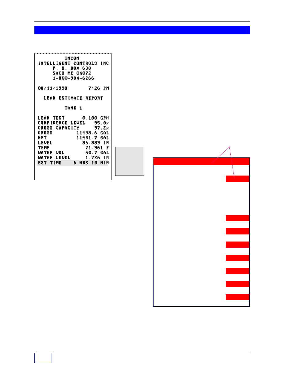 Standard (static) tank leak test report 3, Slope & leak test results 3, Test reports | Franklin Fueling Systems Tank Sentinel (TS-1001, 2001, 504, 508 & 750) Operators Guide Rev. D User Manual | Page 45 / 100
