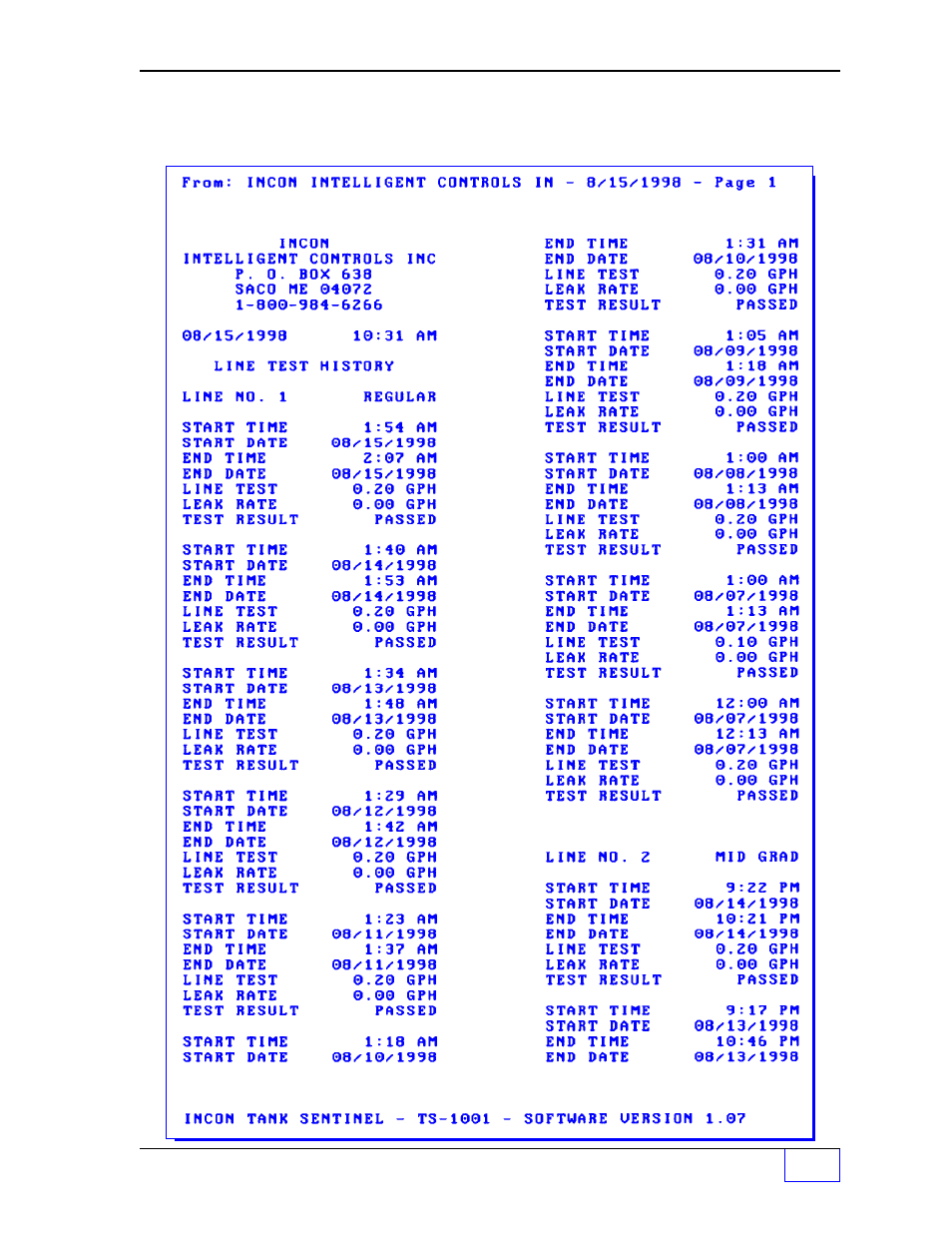 Report(s) sent to remote fax machines: 3 | Franklin Fueling Systems Tank Sentinel (TS-1001, 2001, 504, 508 & 750) Operators Guide Rev. D User Manual | Page 50 / 100
