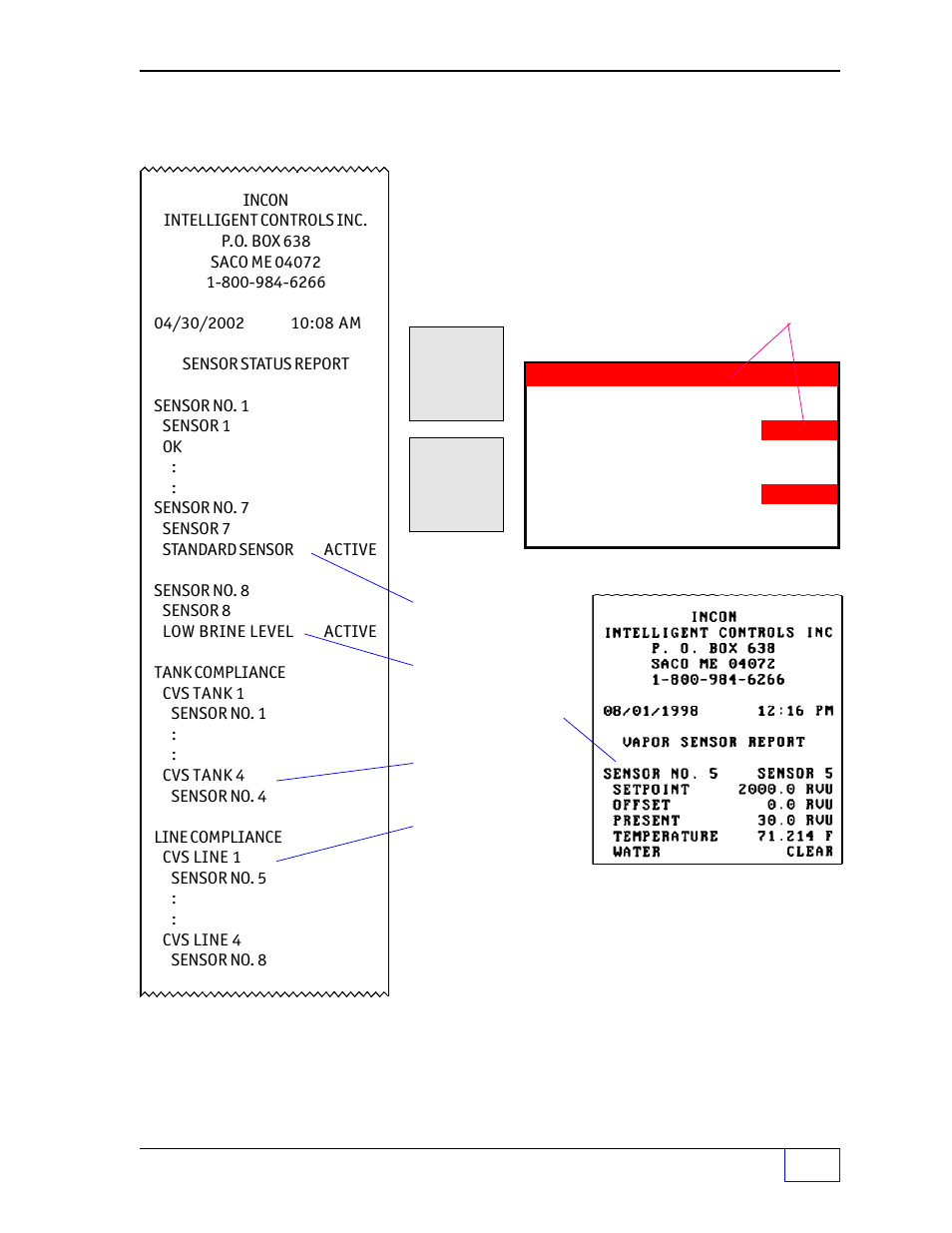 Alarm reports 3, Cleared system alarms report 3, System alarm history report 3 | Active tank alarms report 3, Cleared tank alarms report 3, Tank alarm history report 3, Space | Franklin Fueling Systems Tank Sentinel (TS-1001, 2001, 504, 508 & 750) Operators Guide Rev. D User Manual | Page 52 / 100