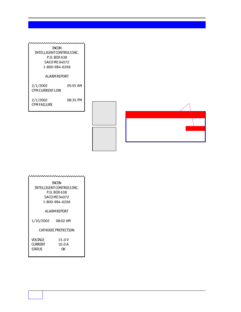 Cpm status report, Space | Franklin Fueling Systems Tank Sentinel (TS-1001, 2001, 504, 508 & 750) Operators Guide Rev. D User Manual | Page 63 / 100