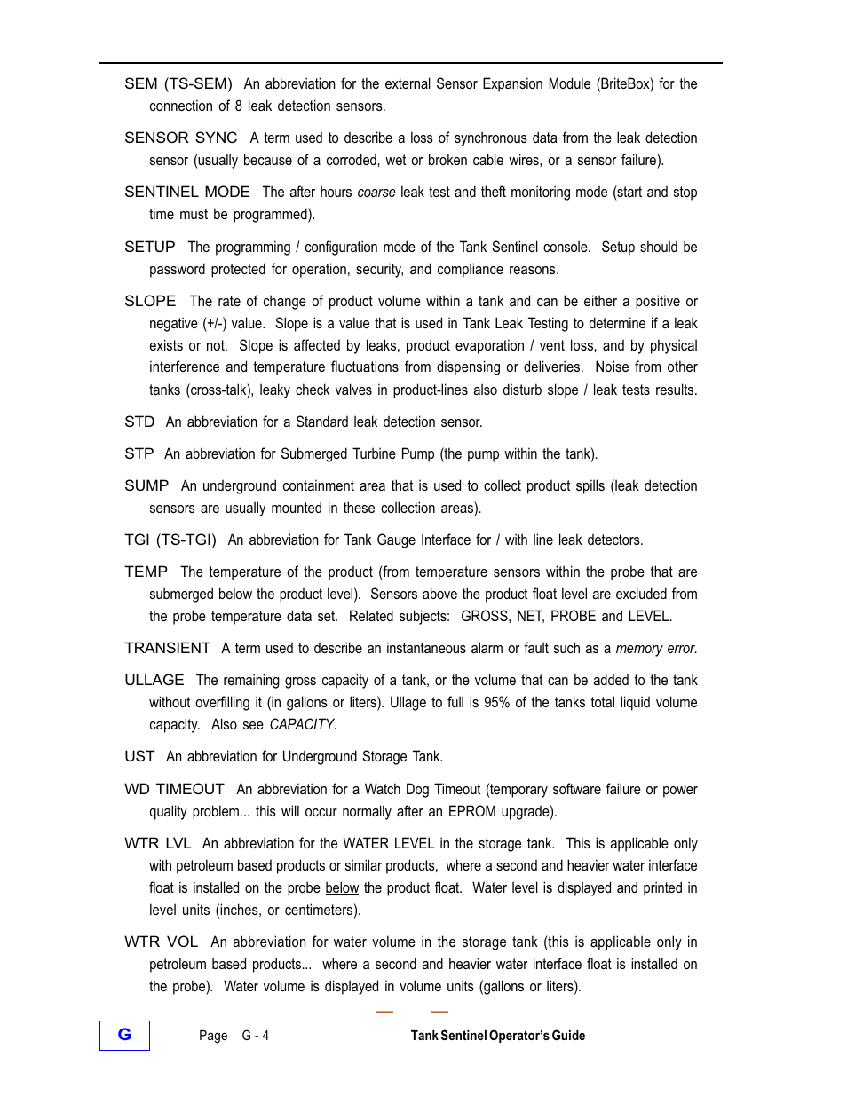 Franklin Fueling Systems Tank Sentinel (TS-1001, 2001, 504, 508 & 750) Operators Guide Rev. D User Manual | Page 96 / 100