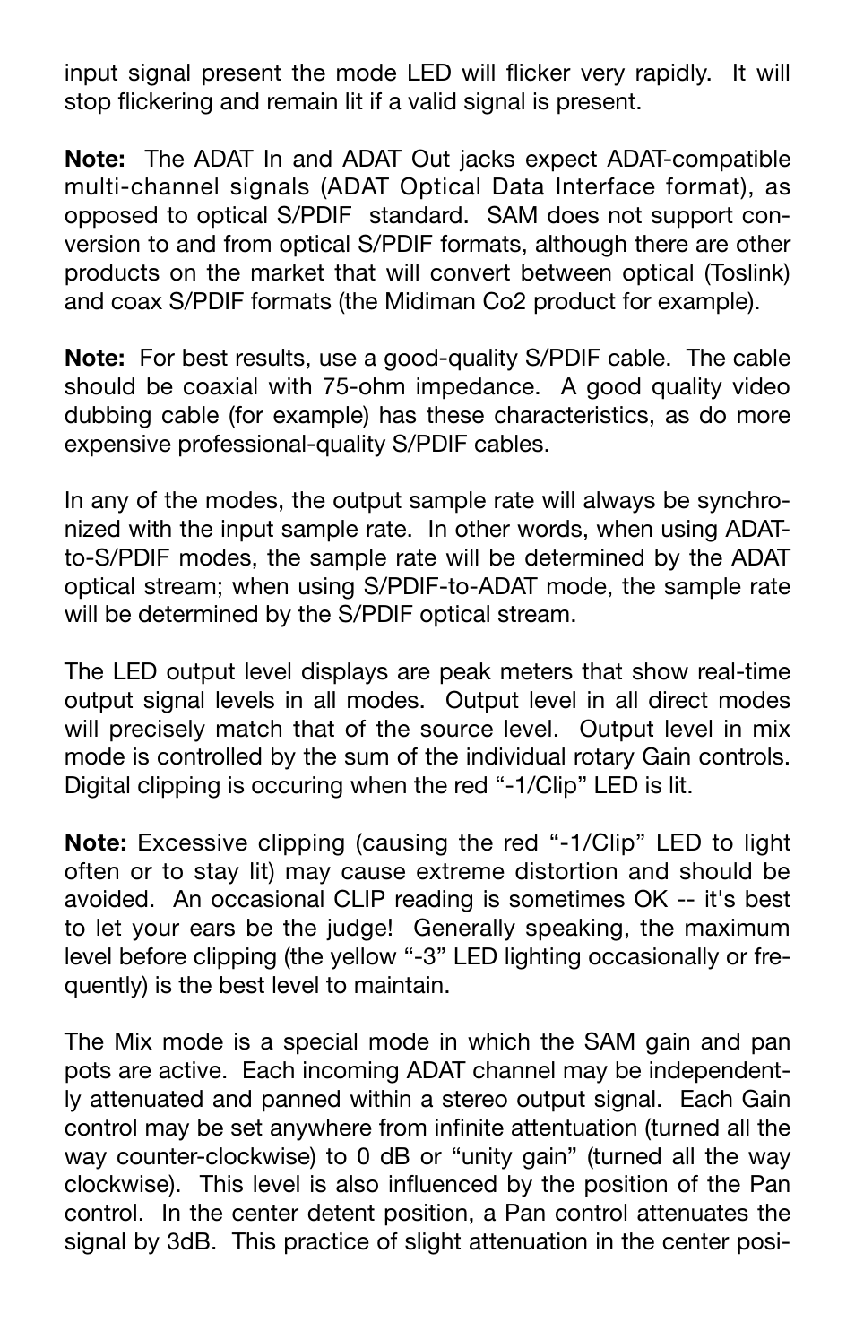M-AUDIO SAM User Manual | Page 12 / 17