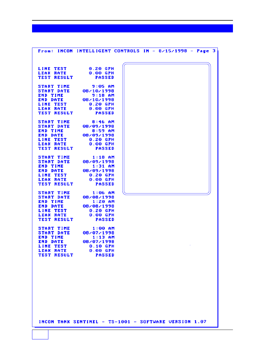 Sensor status report 3, Vapor sensor report 3, Note 3 | Franklin Fueling Systems Tank Sentinel (TS-1001, 2001, 504, 508 & 750) Operators Guide Rev. C User Manual | Page 51 / 100