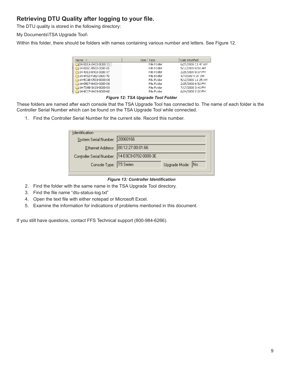 Retrieving dtu quality after logging to your file | Franklin Fueling Systems TS-DTU Noise Suppression Cables TS-DRK User Manual | Page 9 / 10