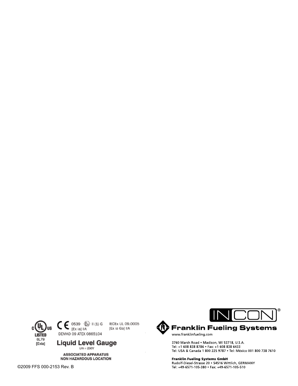 Franklin Fueling Systems Colibri CL6 Installation Guide User Manual | Page 12 / 12