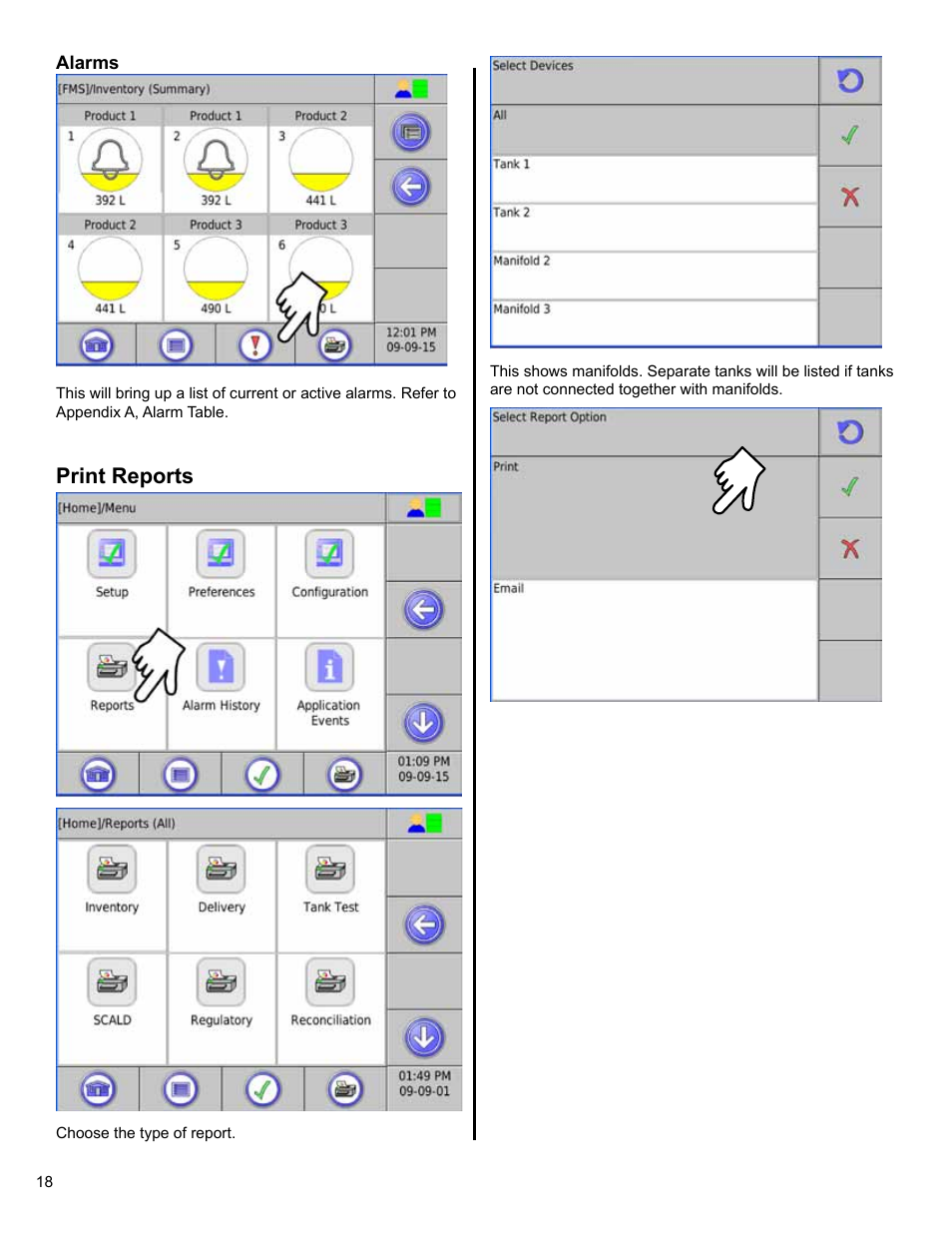 Print reports | Franklin Fueling Systems Colibri CL6 Setup and Operators Guide User Manual | Page 18 / 32