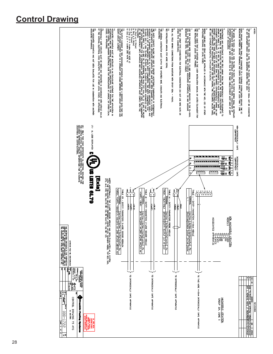 Control drawing | Franklin Fueling Systems T5 Series Fuel Management System Installation Guide User Manual | Page 28 / 30