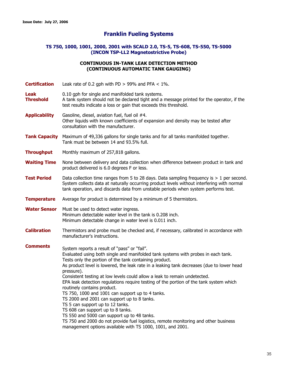 Franklin Fueling Systems T5 Series Fuel Management System Operators Guide User Manual | Page 39 / 46