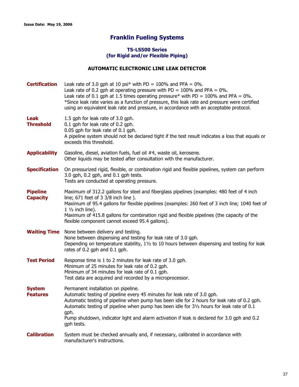 Franklin Fueling Systems T5 Series Fuel Management System Operators Guide User Manual | Page 41 / 46