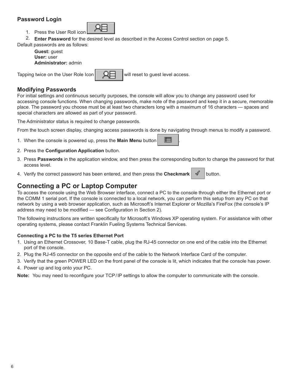 Connecting a pc or laptop computer | Franklin Fueling Systems T5 Series Fuel Management System Programming Guide User Manual | Page 10 / 66