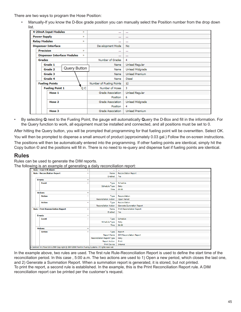 Rules | Franklin Fueling Systems T5 Series Fuel Management System Programming Guide User Manual | Page 49 / 66
