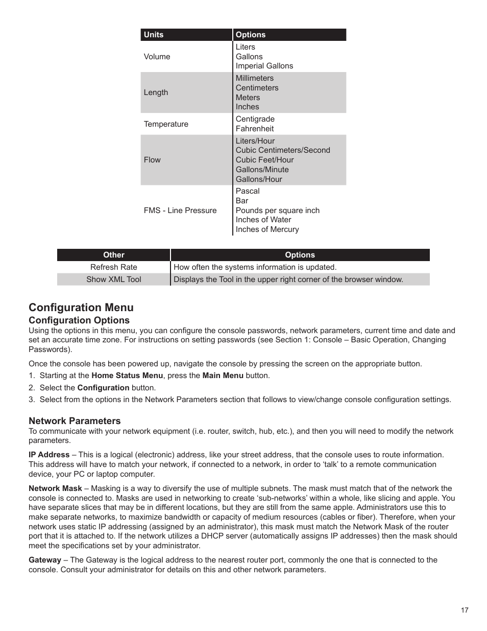 Configuration menu | Franklin Fueling Systems T5 Tank Sentinel Programming Guide User Manual | Page 21 / 48