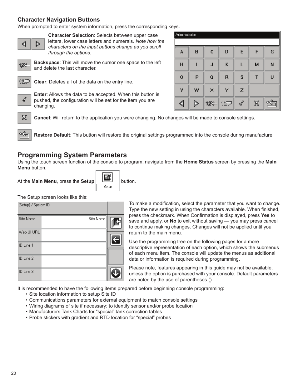 Programming system parameters | Franklin Fueling Systems T5 Tank Sentinel Programming Guide User Manual | Page 24 / 48