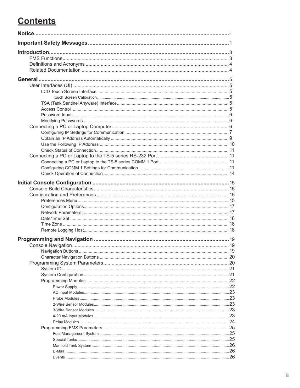 Franklin Fueling Systems T5 Tank Sentinel Programming Guide User Manual | Page 3 / 48