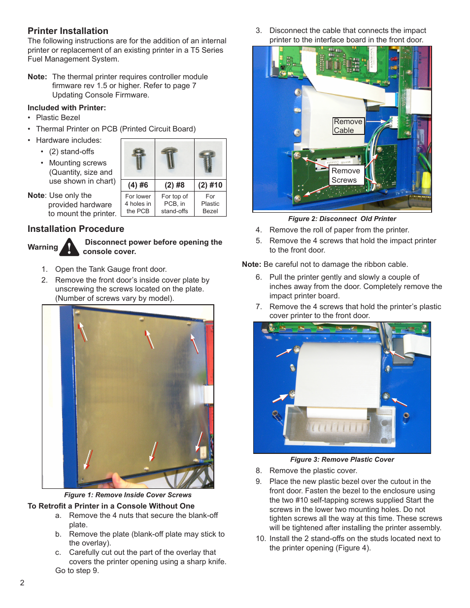 Franklin Fueling Systems TSSP-TMPTR Thermal Printer User Manual | Page 2 / 8