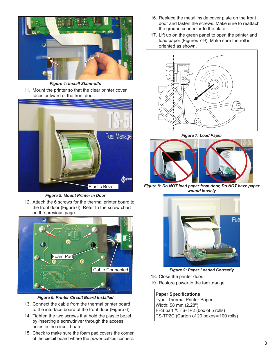 Franklin Fueling Systems TSSP-TMPTR Thermal Printer User Manual | Page 3 / 8