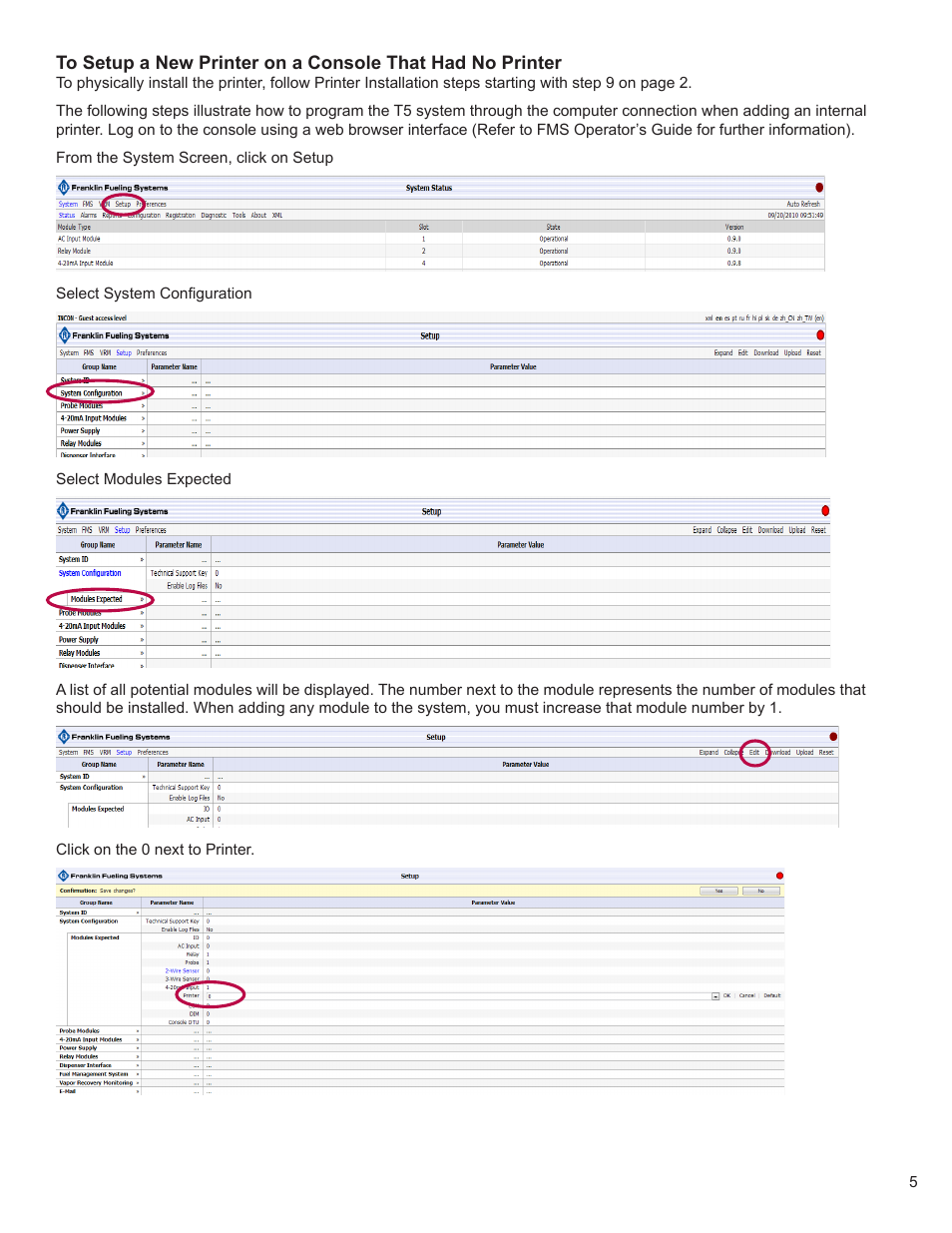 Franklin Fueling Systems TSSP-TMPTR Thermal Printer User Manual | Page 5 / 8