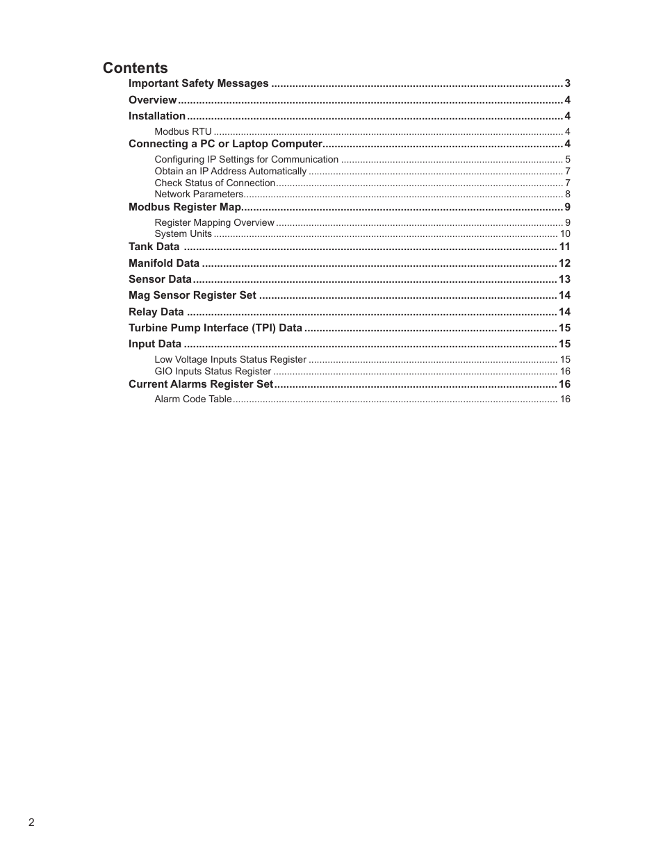 Franklin Fueling Systems TS-5000 evo MODBUS Installation & Setup User Manual | Page 2 / 22