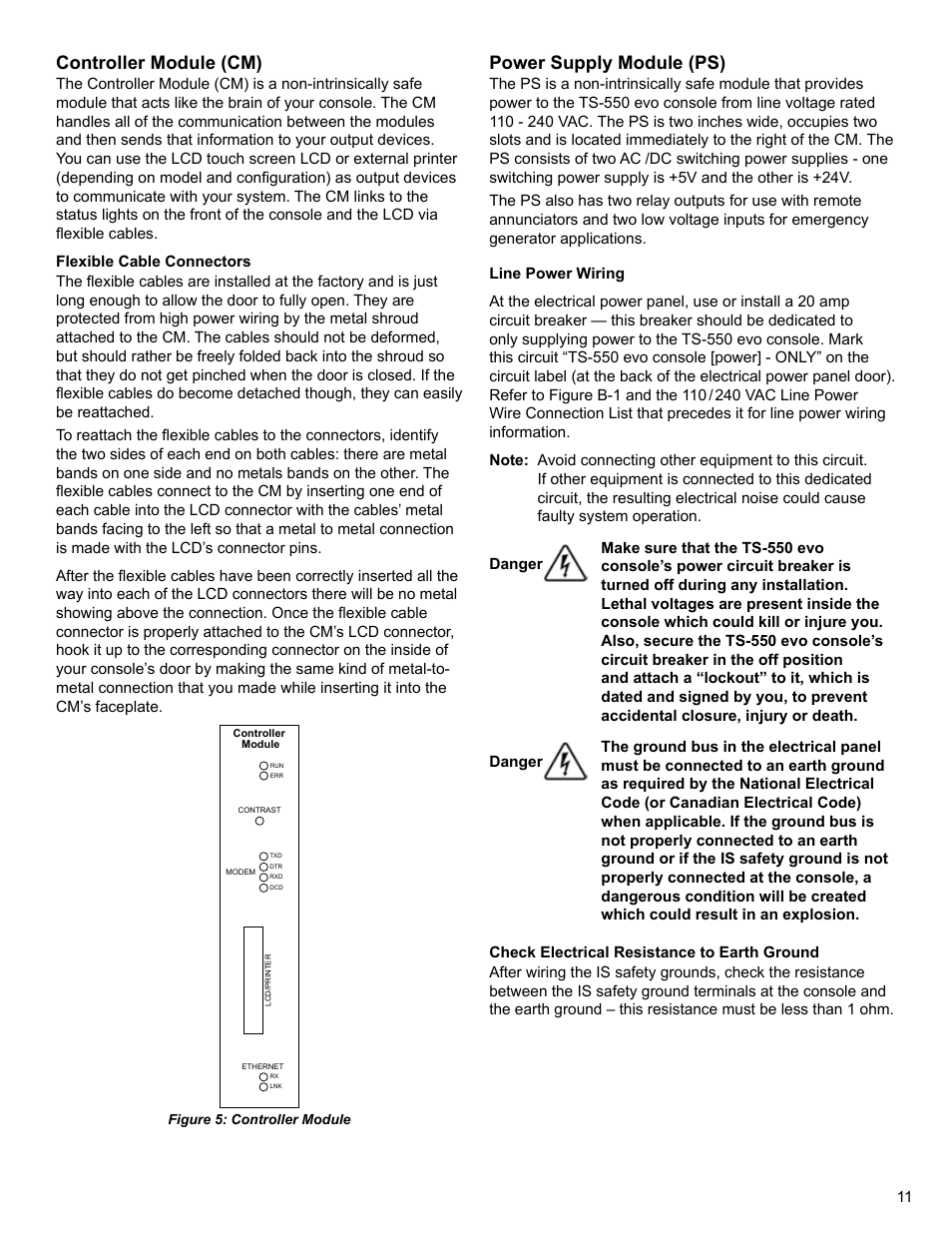 Controller module (cm), Power supply module (ps) | Franklin Fueling Systems TS 550 evo Fuel Management System Installation User Manual | Page 11 / 28