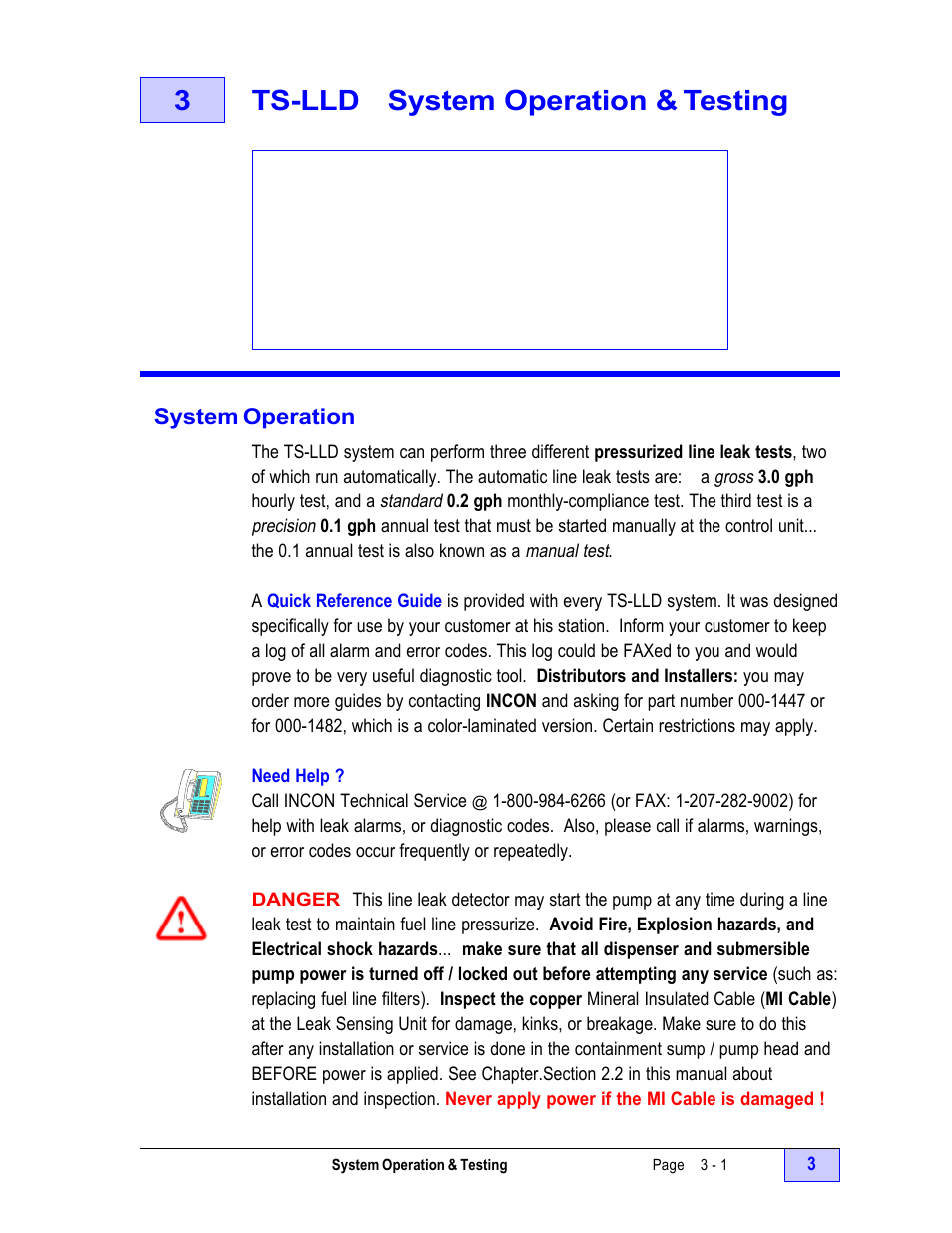 3 ts-lld system operation & testing - 1, System operation - 1, 3ts-lld system operation & testing | Franklin Fueling Systems TS-LLD Installation Manual User Manual | Page 57 / 86