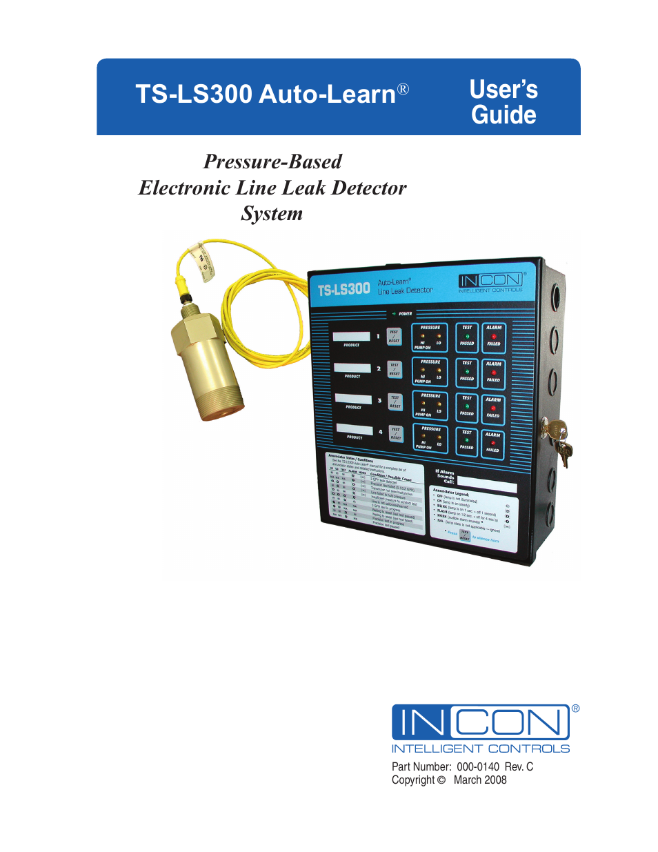 Franklin Fueling Systems TS-LS300 AutoLearn Pressure-Based Electronic Line Leak Detector System Users Guide User Manual | 52 pages