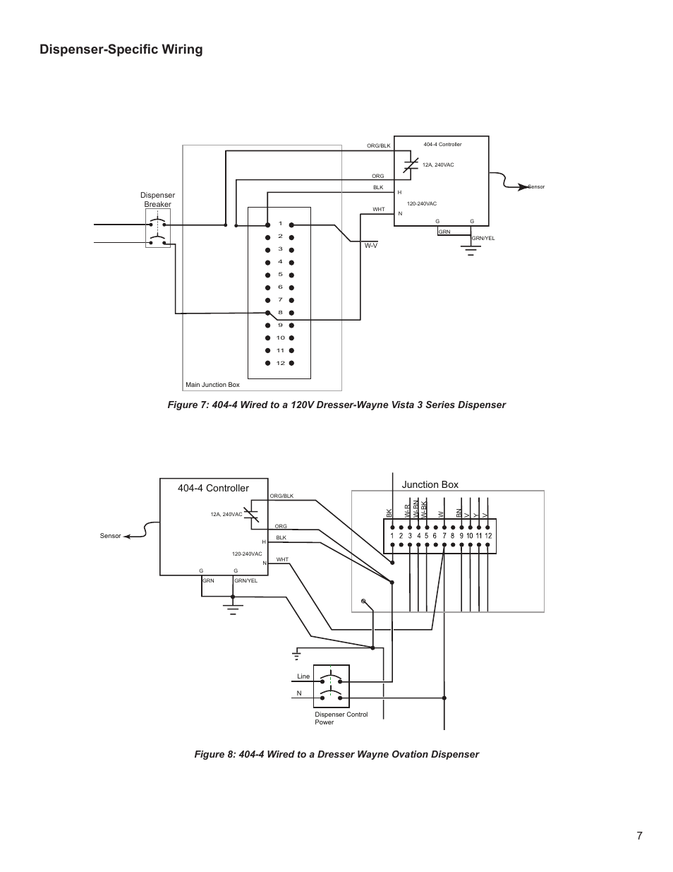 Dispenser-specific wiring, 4 controller | Franklin Fueling Systems DC404-4 Controller User Manual | Page 7 / 12