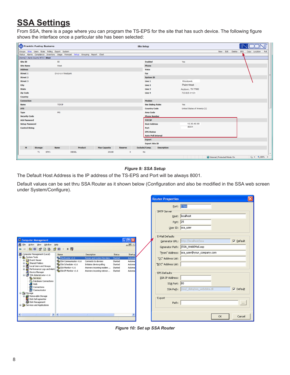 Ssa settings | Franklin Fueling Systems TS-EPS User Manual | Page 8 / 12
