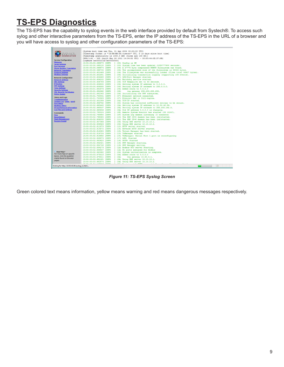 Ts-eps diagnostics | Franklin Fueling Systems TS-EPS User Manual | Page 9 / 12