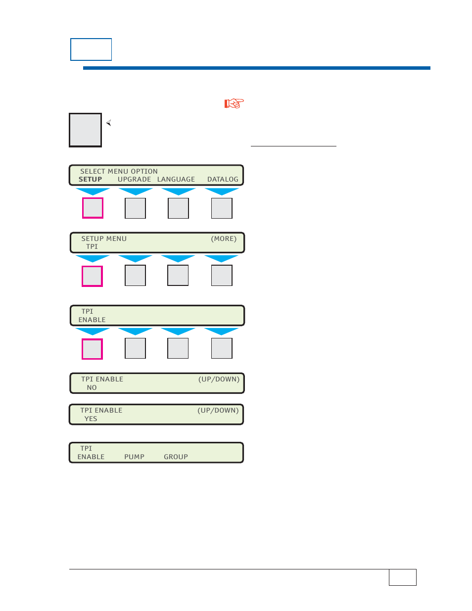 4ts-tpi setup programming, Ts-tpi menu | Franklin Fueling Systems TS-TPI User Manual | Page 18 / 48